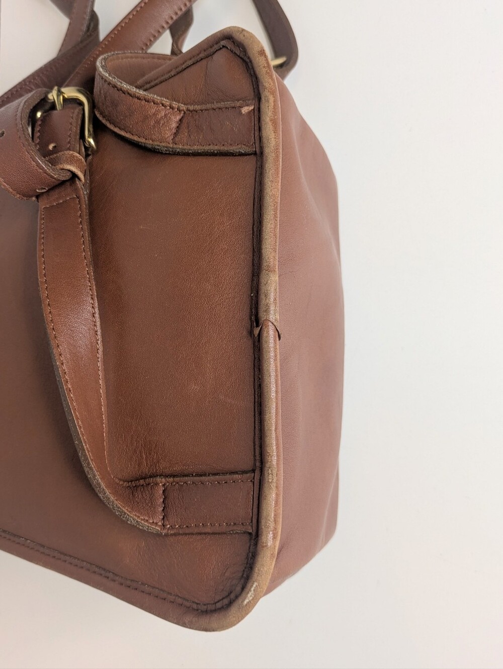 Vintage Coach Leather Backpack Tan Brown - Picture 11 of 14